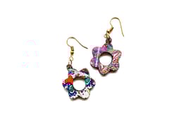 Artwork Wooden Earrings - Flora Earrings in The Story of Waves Artwork