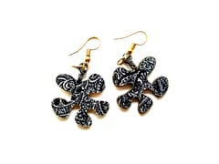 Artwork Wooden Earrings - Wildflower in Illugination Artwork