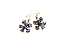 Artwork Wooden Earrings - Wildflower in Illugination Artwork