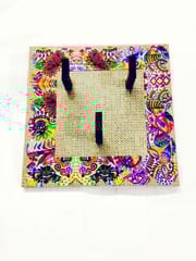 Key Holders - Square Jute Base With Summer trail jute Artwork Frame