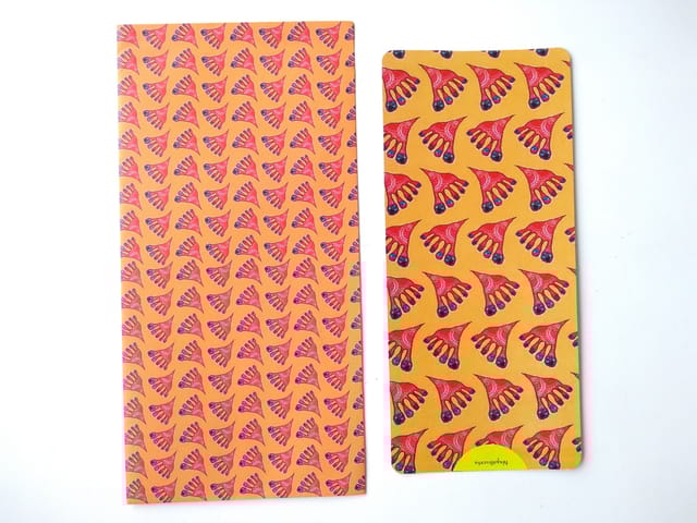 Lakshmi Padam Gift Envelopes and Card - orange 2