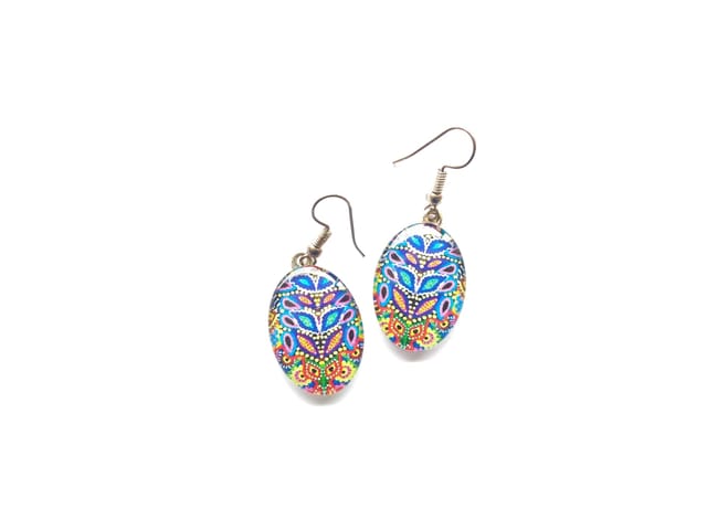 Rainy world Glass earrings