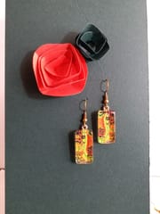 ILLUMINATI EYES ABSTRACT GLASS EARRINGS