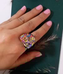 HEART SHAPED GLASS RING