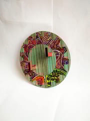 KEY HOLDER - GEAR CIRCLE WOODEN BASE WITH OF WHAT WE ARE ARTWORK FRAME