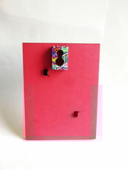 KEY HOLDER - RECTANGLE TEXT BASE WITH VIBGYORISE ARTWORK FRAME
