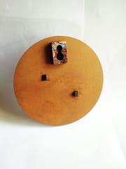 KEY HOLDER - CIRCLE BLUE DENIM BASE WITH ENIGMA ARTWORK FRAME