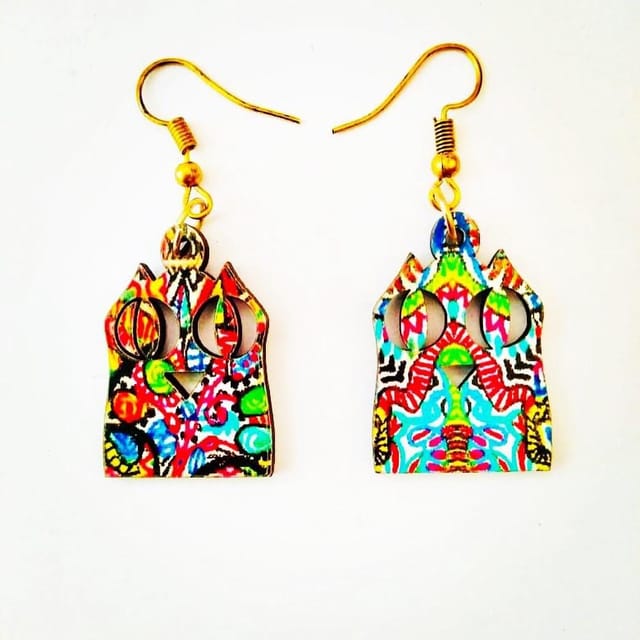 OWL WOODEN EARRINGS