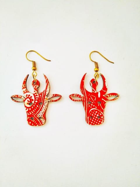 BULL WOODEN EARRINGS