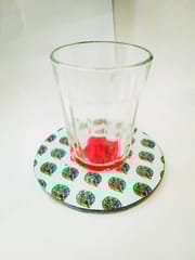 MOR PANKH ROUND COASTERS IN DIFFERENT SHADES OF BLUE