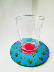 MOR PANKH ROUND COASTERS IN DIFFERENT SHADES OF BLUE