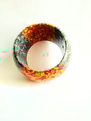 ELEGANT BLACK & RED WOODEN BANGLE