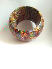 RED - DAZZLE WOODEN BANGLE