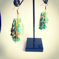 DENIM GLASS EARRING - TEAL GOTTA