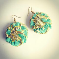 DENIM GLASS EARRING - TEAL GOTTA