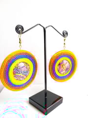 RAINBOW COLORS CIRCLE GLASS EARRING