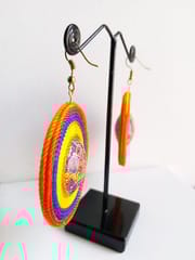 RAINBOW COLORS CIRCLE GLASS EARRING