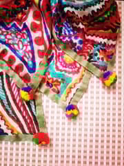 POM-POM DETAIL STOLE