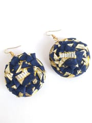 ' THE STORY OF WAVES ' DENIM GLASS EARRING - DARK BLUE GOTTA
