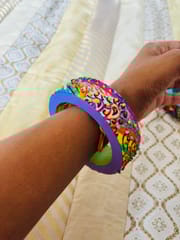 ColorWhirls - a whirl of colors and texture - Single Piece Purple base