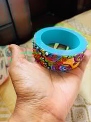 ColorWhirls - a whirl of colors and texture - Single Piece Teal base