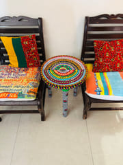 Rangchakra - Handpainted wooden table 14” top