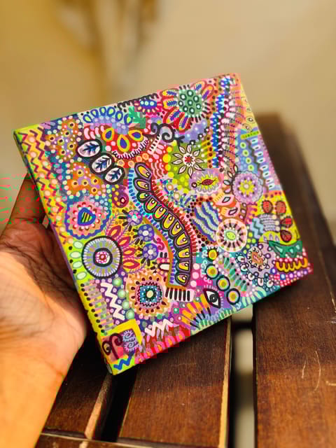 Garden of Cosmic Whimsy - Acrylic on Canvas