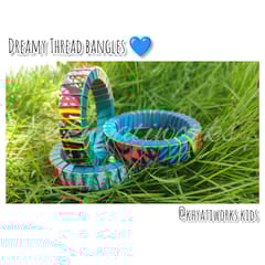 Dreamy Thread Bangles Blue - Single Piece