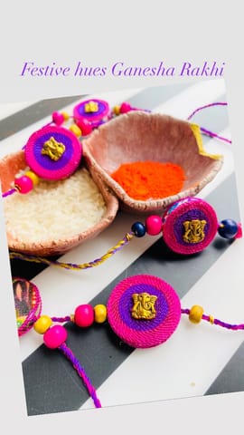 Festive Hues Ganesha Rakhi