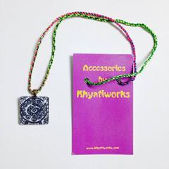 The Reverse Clock Square Glass Pendant