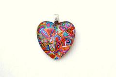 Holi-Heart Glass Pendant