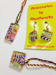 Blossoms Glass Pendants and Earrings