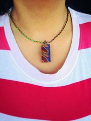 Starry-Nites Rectangle Glass Pendant