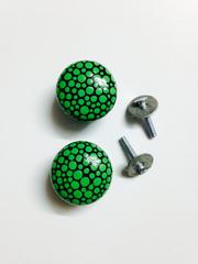Green Bubble Knobs - Set of 2
