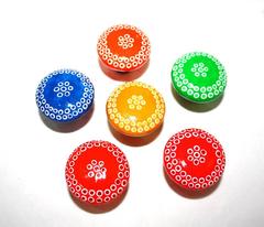 Brighten-Me-Up - Hand Painted Knobs - Set of 6
