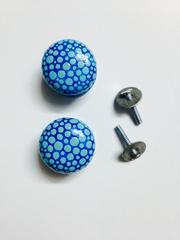 Blue Bubble Knobs - Set of 2