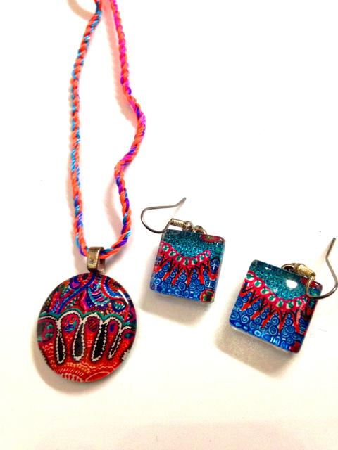 Lakshmi Padam Pendant and Earring