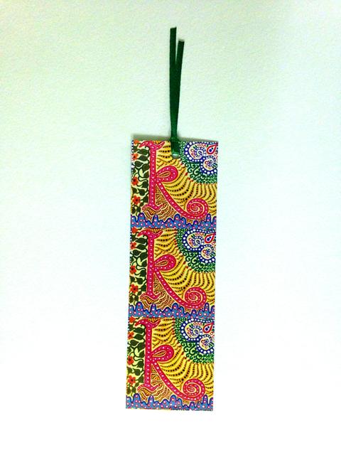 'k' for Khyatiworks Bookmark - One