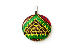 Raapchik-Green Circle Glass Pendant