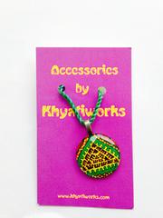Raapchik-Green Circle Glass Pendant