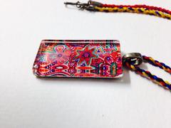 Very-Strawberry Rectangle Glass Pendant