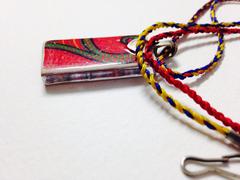 Very-Strawberry Rectangle Glass Pendant
