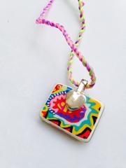 Coloree - Small Rectangle Glass Pendant