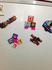 The Colored Steps Fridge Magnet