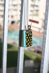 [SOLD] Suryarangi - Hand painted Wooden Pendant