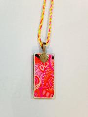 Wavy Rectangle Glass Pendant