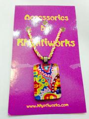 Strawbella Small Rectangle Glass Pendant