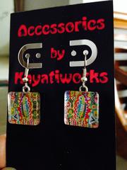 Fresco Square Glass Earrings