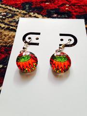 Redahlias Circle Glass Earrings