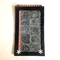 [SOLD] Spiral Notebook - Black Illu-gination with Snowflake Brads